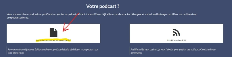 Capture d'écran nouveau podcast